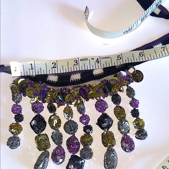 Stunning Missoni Purple and Gold Dangle Necklace - Picture 11 of 11